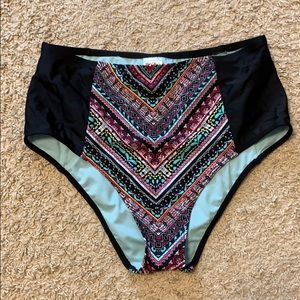 High waisted swim suit bottoms